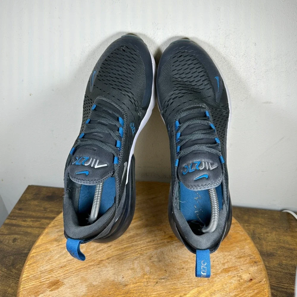 Nike Air Max 270 Men's Athletic Shoes Black Blue Gray Size 12 FV0380-001 - Picture 9 of 10